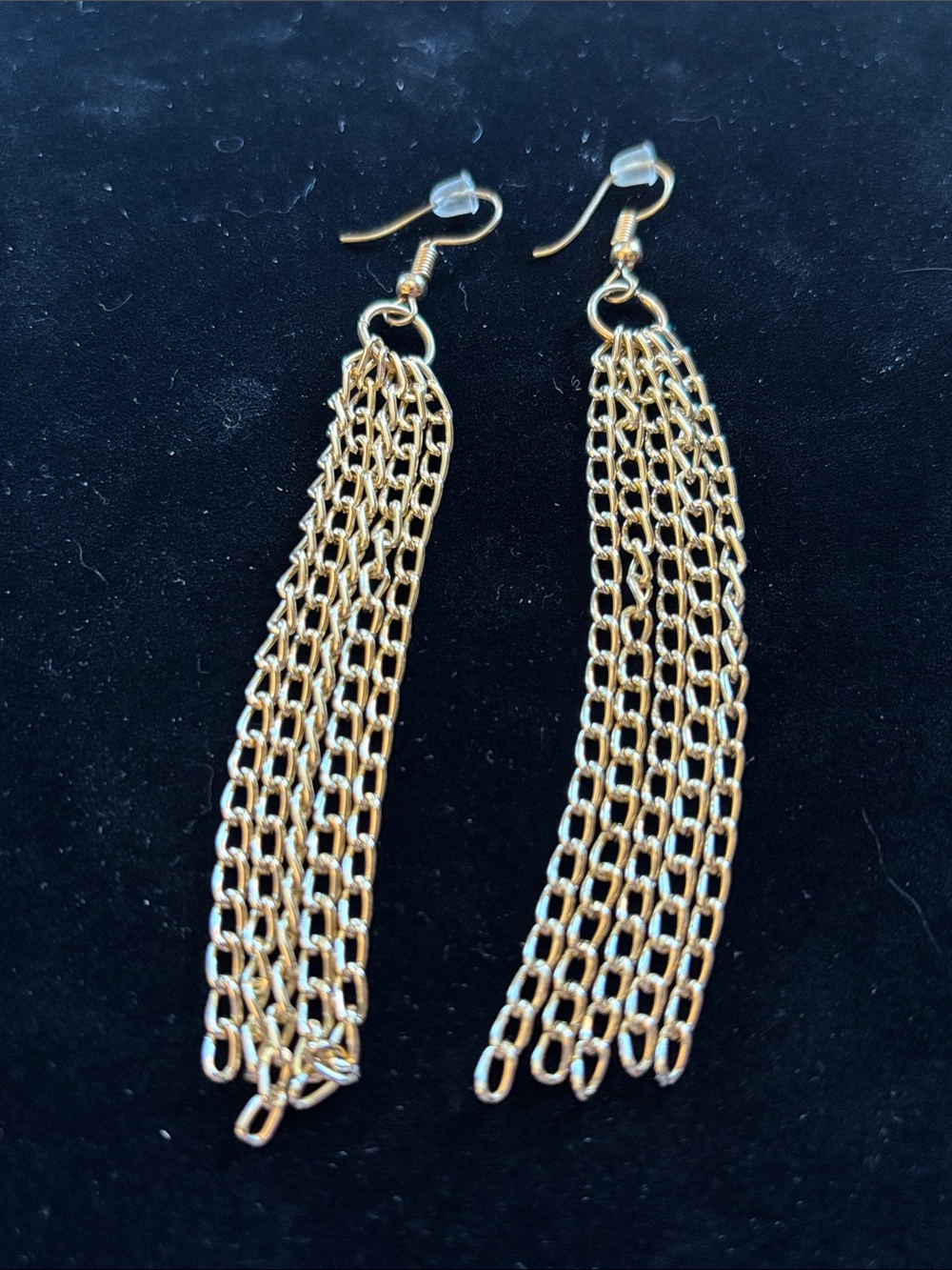 Gold Chain Tassel Drop Earrings - Women Jewelry